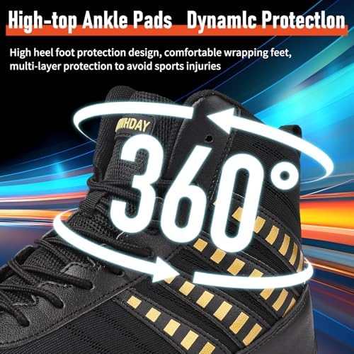 Wrestling Shoes Boxing Shoes For Men Pro Wrestling Boots High Top Fitness Weightlifting Powerlifting Shoes