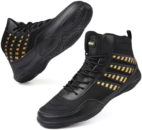 Wrestling Shoes Boxing Shoes for Men Pro Wrestling Boots High Top Fitness Weightlifting Powerlifting Shoes