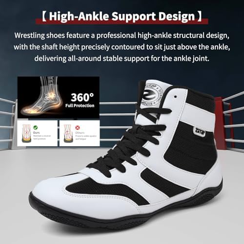 Wrestling Shoes Men Boxing Shoe For Mens Weightlifting Powerlifting Deadlift Squatting High Top Fitness Zero Drop