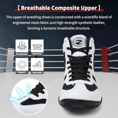 Wrestling Shoes Men Boxing Shoe For Mens Weightlifting Powerlifting Deadlift Squatting High Top Fitness Zero Drop