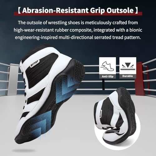 Wrestling Shoes Men Boxing Shoe For Mens Weightlifting Powerlifting Deadlift Squatting High Top Fitness Zero Drop