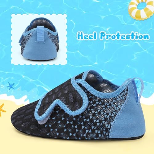 XIHALOOK Toddler Water Shoes Kids Boys Girls Quick Dry Beach Swim Pool Barefoot Aqua Socks