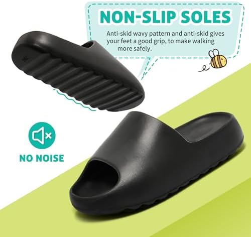 XTJSCBDSH Kids Cloud Slides Boys Girls Pillow Slippers – Slip-On Slide Sandals Summer Beach Pool Shoes Indoor And Outdoor