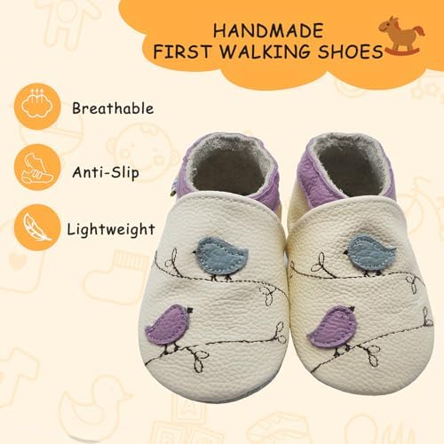 YALION Baby Soft Leather Shoes Suede Sole Infant Toddler First Walking Sports Crib Moccasins