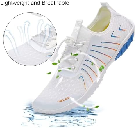 YALOX Water Shoes Men's Women's Swim Shoes Outdoor Beach Barefoot Quick-Dry Aqua Pool Socks Swimming Yoga Surfing Exercise