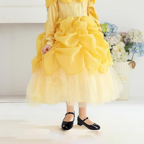 Youdesney Girls Dress Shoes Mary Jane Flower Girls Shoes Cute Princess Low Heels For School Wedding Party (Toddler/Little Kids/Big Kids)