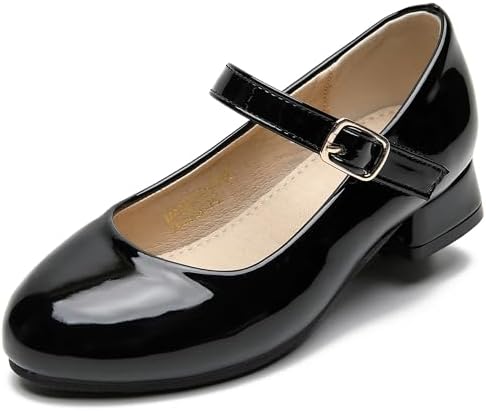 Youdesney Girls Dress Shoes Mary Jane Flower Girls Shoes Cute Princess Low Heels for School Wedding Party (Toddler/Little Kids/Big Kids)