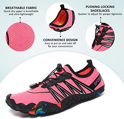 Ziitop Water Shoes For Men Women Beach Barefoot Swim Rock Climbing Pool Shoes Socks Anti-Slip Breathable Quick Dry Lightweight Slip-on Outdoor Sport Hiking Walking Boating Fishing Diving Surfing