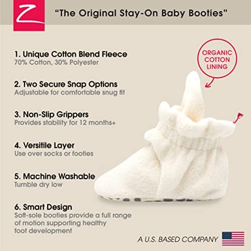 Zutano Unisex Fleece Baby Booties Two Snap Closure Newborn To 24 Months