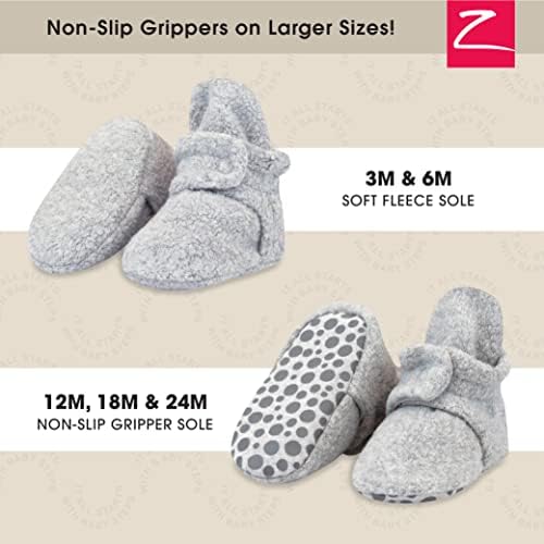 Zutano Unisex Fleece Baby Booties Two Snap Closure Newborn To 24 Months