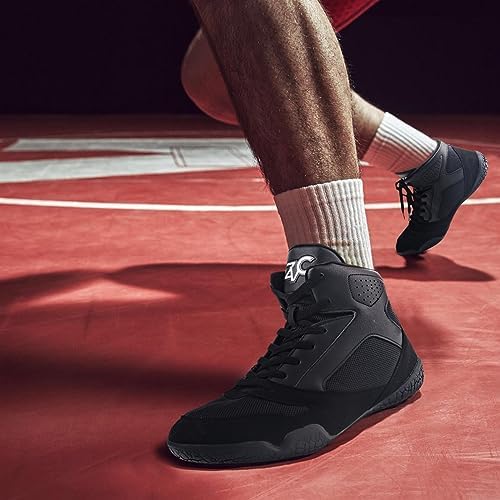 ZVC Wrestling Shoes Men Boxing Shoes For Fighting Shoes Powerlifting Bodybuilding Boots Footwear