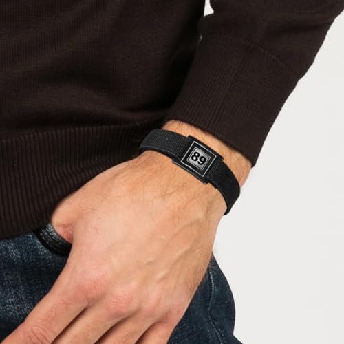 男士男孩数字手链 黑色弹性弹力带可调节 0-99 运动员球衣数字手链运动珠宝篮球棒球足球礼品青少年男孩