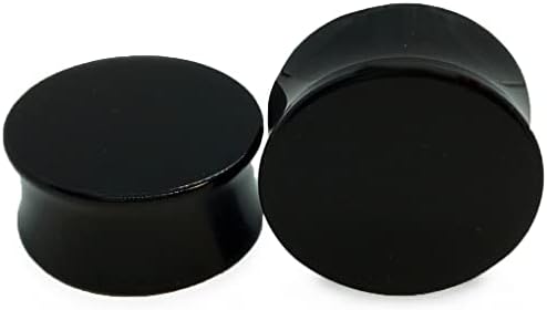 1 PAIR (2pcs) ACRYLIC PLUGS Double Flare Gauges Solid Saddle Thin Ear Flesh Tunnels 1039