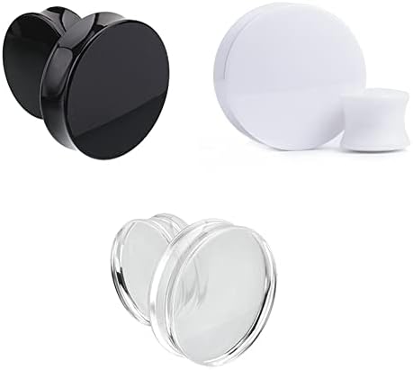 1 PAIR (2pcs) ACRYLIC PLUGS Double Flare Gauges Solid Saddle Thin Ear Flesh Tunnels 1039