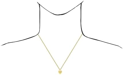 10K Yellow Gold Nugget Heart Pendant 0.7"-1.4"