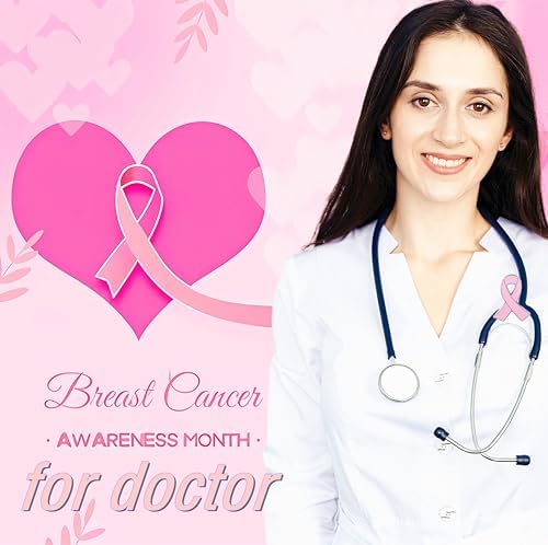 12/25/50/100 Pieces Pink Ribbon Pin Breast Cancer Awareness Enamel Lapel Pins Breast Cancer Awareness Pins Pink Ribbon Badge Brooch Pins For Survivor Public Events Charity Fundraising Bulk