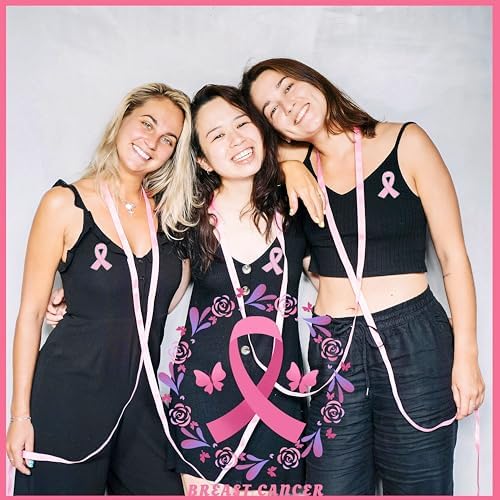 12/25/50/100 Pieces Pink Ribbon Pin Breast Cancer Awareness Enamel Lapel Pins Breast Cancer Awareness Pins Pink Ribbon Badge Brooch Pins For Survivor Public Events Charity Fundraising Bulk