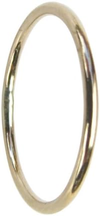 14k Gold 1mm Thin Plain Band Toe Ring (4.5)
