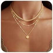 14K Gold Plated Layering Necklaces For Women Gold Necklace Set Cuban Link Snake Chain Paperclip Layered Chains Twisted Rope and Twisted Chain Trendy Layering Necklace