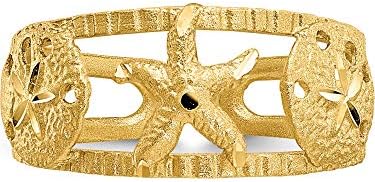 14K Yellow Gold Starfish Toe Ring - Jewelry By Sweet Pea