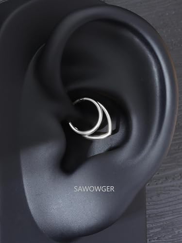 16G Titanium Septum Rings Double Septum Jewelry Daith Piercing Jewelry Silver Gold Hinged Segment Helix Clicker Piercing Jewelry 8 Mm 10 Mm Seamless Ring Hypoallergenic Jewellery For Her