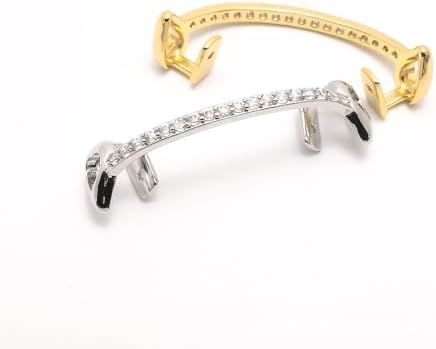 18K Gold Plated Grillz Open Face Bottom Mouth Teeth Grills Hip Hop Iced Out Diamond Grills For Your Teeth Grillz For Men And Women Rapper Costume