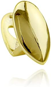 18K Gold Plated Hip Hop Teeth Grillz Caps 2pc Single Fangs And 6 Bottom Grillz Set For Your Teeth Grills For Men Women Rapper Accessory