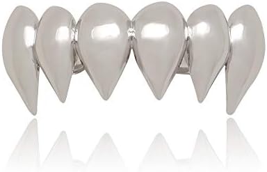 18K Gold Silver Plated Hip Hop Top Vampire Fangs Teeth Grillz