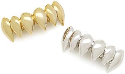 18K Gold Silver Plated Hip Hop Top Vampire Fangs Teeth Grillz