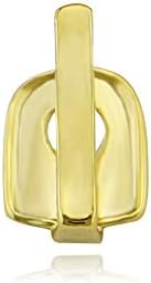 2 Pcs 18K Gold Plated Hip Hop Teeth Grillz Caps Single Plain Gap Grillz Single Tooth Top And Bottom Grills For Your Teeth