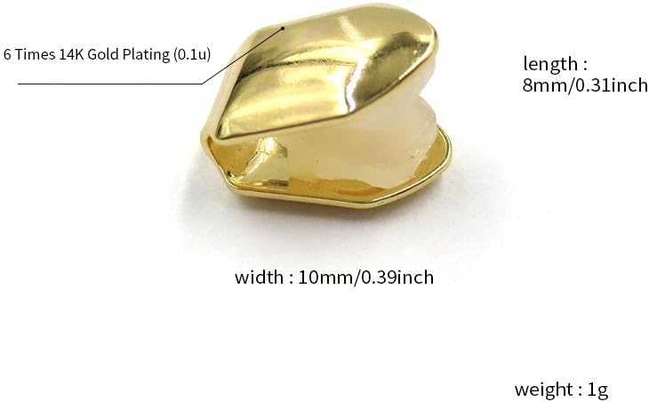 2 To 4 Pcs Grillz For Women Men 18K Gold Plated Mouth Teeth Grills Hip Hop Rhinestone Single Teeth Cap Halloween Party Cosplay Rapper Accessories