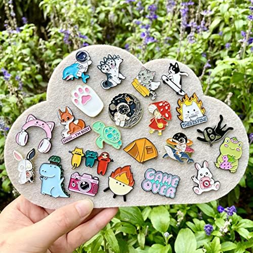 20/40/50 Pcs Cute Enamel Backpack Pins Funny Anime Enamel Lapel Pins Bulk Set Cool Brooch Button Pins Badge Aesthetic For Backpacks Bag Jacket Kids Girls Festival Present (Random Style)