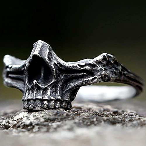 2023 Skull Ring Cool Evil Death Punk Rock Stainless Steel Rings Aly Style Jewelry