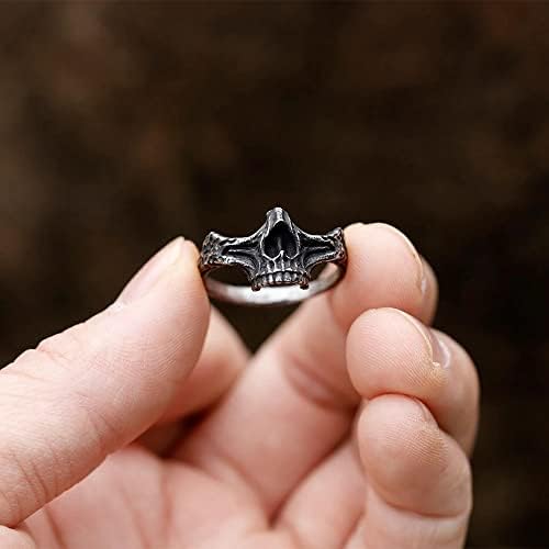 2023 Skull Ring Cool Evil Death Punk Rock Stainless Steel Rings Aly Style Jewelry
