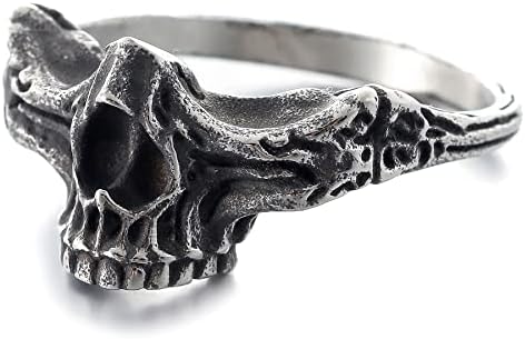 2023 Skull Ring Cool Evil Death Punk Rock Stainless Steel Rings Aly Style Jewelry