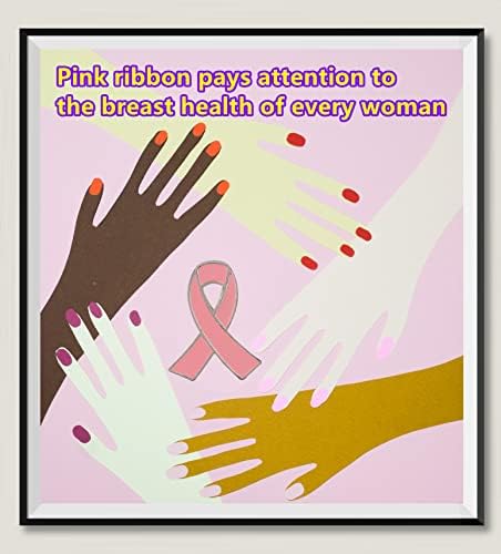 25/50/100PCS Breast Cancer Awareness Lapel Pins Pink Hope Ribbon Brooch For Women Girls Charity Public And Social Event