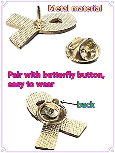 25/50/100PCS Breast Cancer Awareness Lapel Pins Pink Hope Ribbon Brooch For Women Girls Charity Public And Social Event