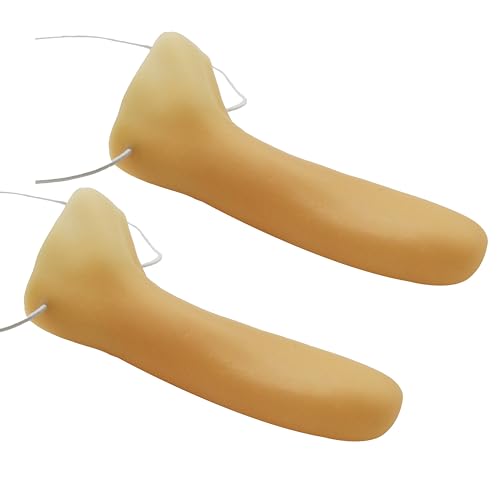 2PCS Long Fake Nose Prosthetic Nose with Elastic Band Halloween Costumes Accessories