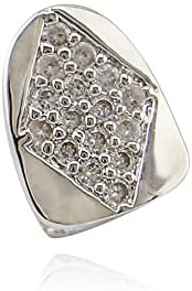 3 Pcs 18K Gold Plated Diamond Grillz Hip Hop Teeth Grillz Caps Single Grills For Your Teeth Grills Set For Men Women Rapper Cosplay Costume