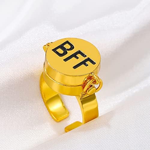 3PCS Bff Ring Best Friend Anime Adjustable Opening Ring For Teens Best Friendship Jewelry