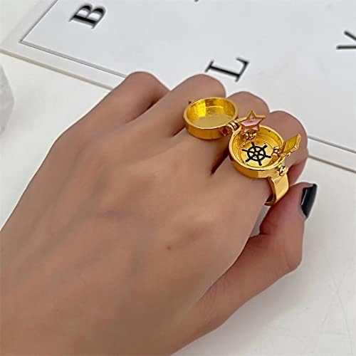 3PCS Bff Ring Best Friend Anime Adjustable Opening Ring For Teens Best Friendship Jewelry