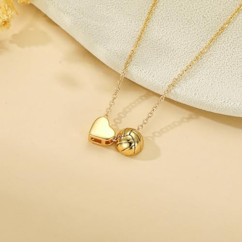 垒球/足球/排球/篮球项链女孩女士 运动配饰首饰礼品送给情侣 40.64 + 7.62 厘米