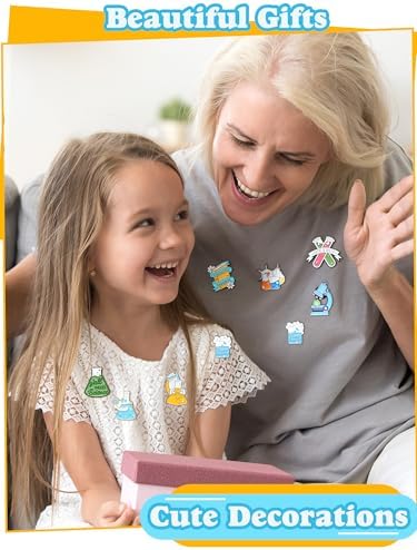 40 Pcs Science Enamel Pins For Badge Science Brooch Bulk Cute Kawaii Cartoon Scientist Pin Lapel Laboratory Chemistry Pin Back To School For Teacher Lab Week Gifts Backpacks Kids Adults Caps Bags