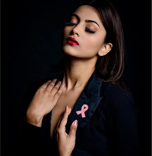 6/12/25/50/100/200 Pieces Pink Ribbon Pins Breast Cancer Awareness Brooch Enamel Lapel Pin Women Badge Nurse Doctor Charity Fundraising Public Events Survivor Bulk