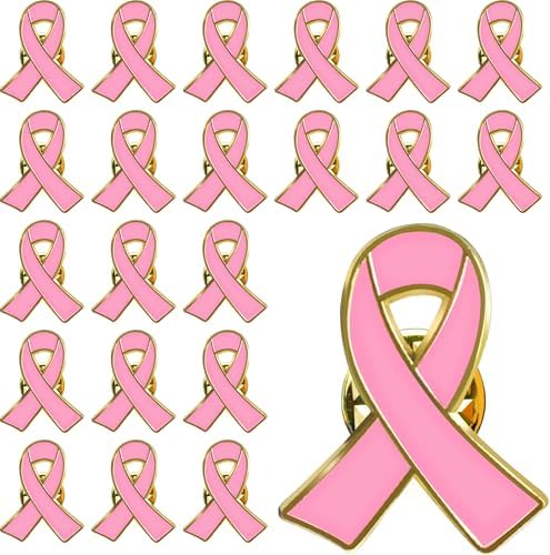 6/12/25/50/100/200 pieces pink ribbon pins breast cancer awareness brooch enamel lapel pin women badge Nurse doctor Charity fundraising public events survivor bulk