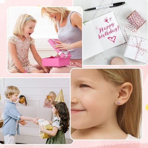 6 Pairs Huggie Hoop Earrings 925 Sterling Silver Stud Sets Cute Heart Hoops Tiny Cubic Zirconia Flower Stud Small Hypoallergenic Cartilage Sleeper Earrings