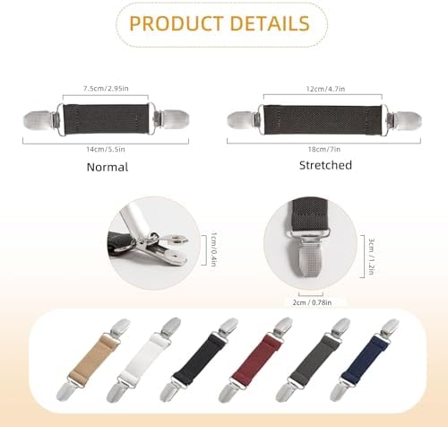 6 Pieces Dress Clips Back Cinch Set 5.5inch Scarf Sweater Clothes Shawl Retro Cardigan Collar Travel Hat Dress Shirt Brooch Clip For Women Girl Decor