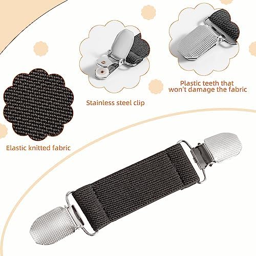 6 Pieces Dress Clips Back Cinch Set 5.5inch Scarf Sweater Clothes Shawl Retro Cardigan Collar Travel Hat Dress Shirt Brooch Clip For Women Girl Decor