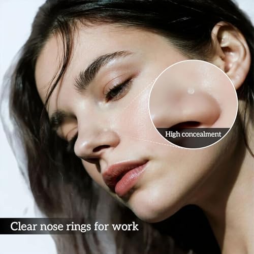 76pcs Clear Piercing Retainer For Surgery Bioflex Nose Rings Clear Earrings For Sports Lip Rings Eyebrow Piercing Jewelry Horseshoe Nose Ring Nipple Ring Dangle Belly Tongue Rings Tragus Piercing Industrial Piercing Jewelry For