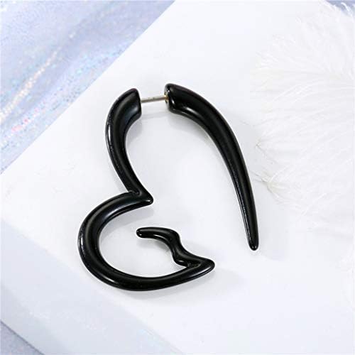 8 Pairs 16G Spiral Fake Gauges Acrylic Ear Tapers Fake Plugs Horn Stud Earrings